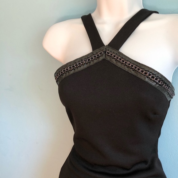 NWOT Forever21 Chain Front Cross Mini Dress - Picture 3 of 6